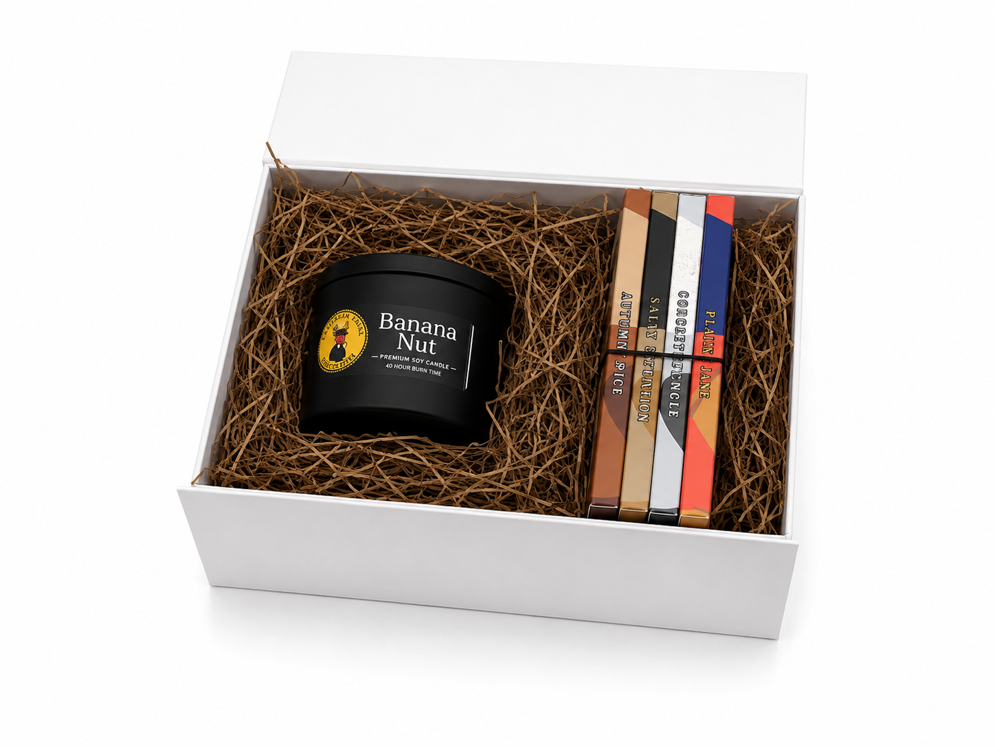 Cozy Candle & Chocolate Gift Set