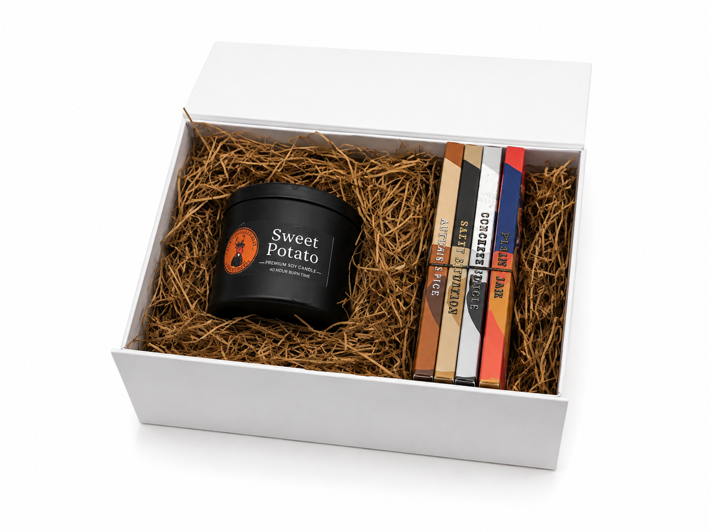 Cozy Candle & Chocolate Gift Set