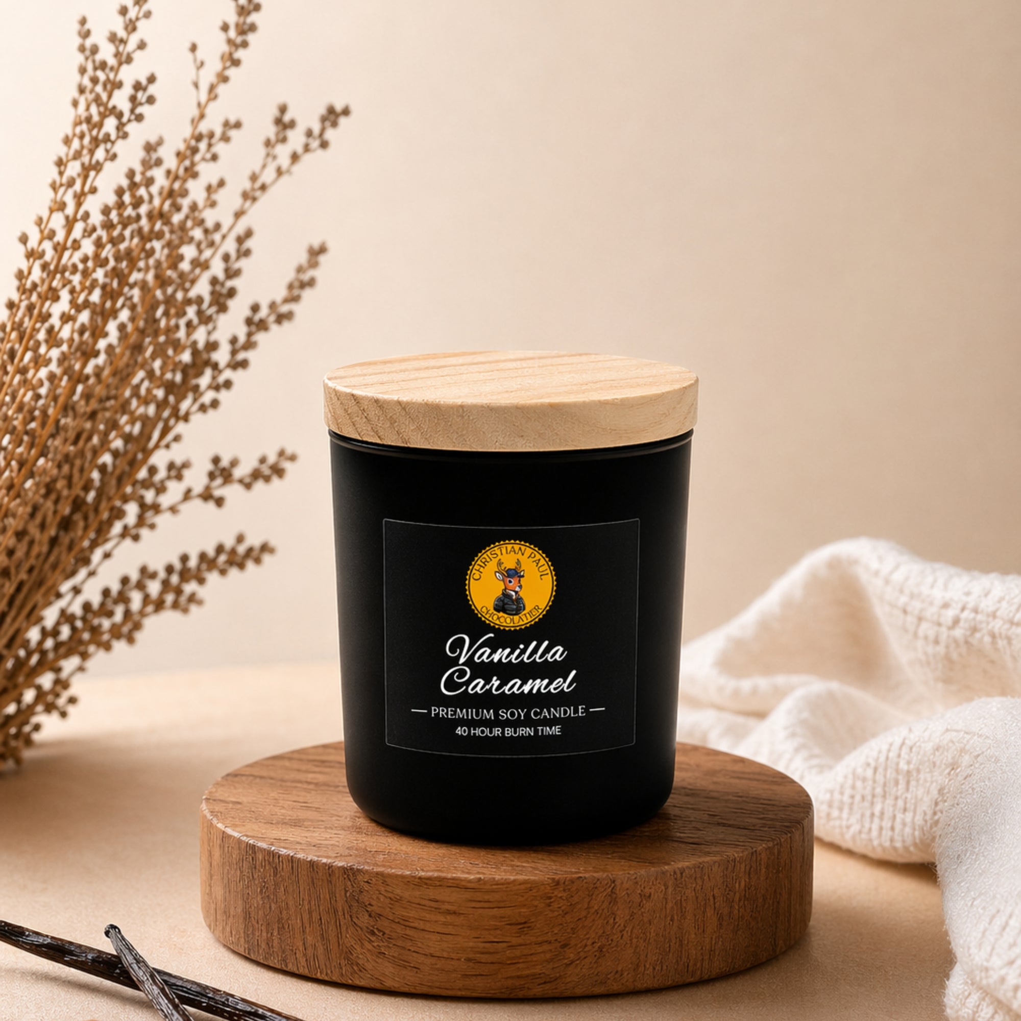 Vanilla Caramel Candle & Chocolate Gift Set